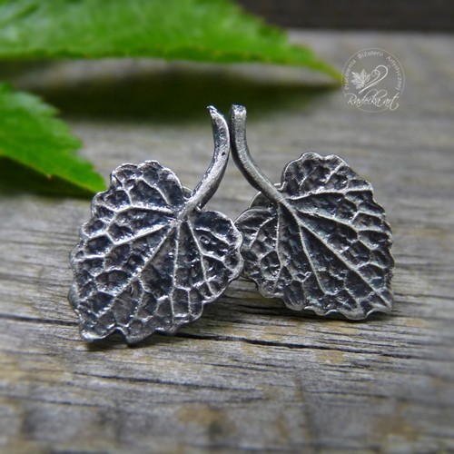 kolczyki wire wrapping "Listeczkowo" vol.I