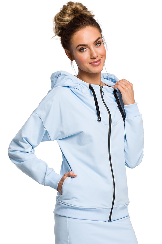 Bluza z kapturem-błękitna(M-420) MOE