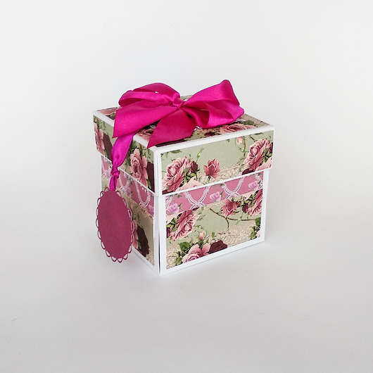 Pamiątka ślubu, exploding box, kartka Papiernik
