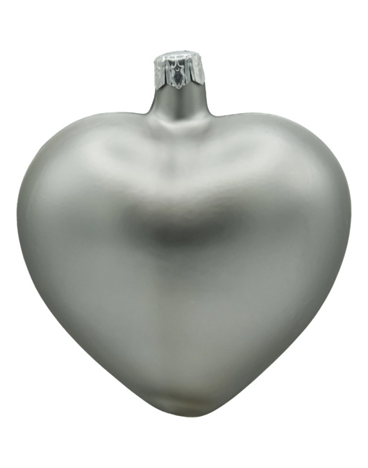 ozdoby choinkowe Bombka choinkowa: Serce matowe: srebrne