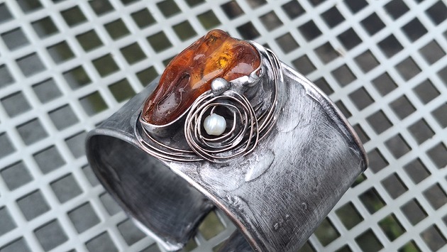 bransoletki wire wrapping Bałtyk -  bransoletka regulowana