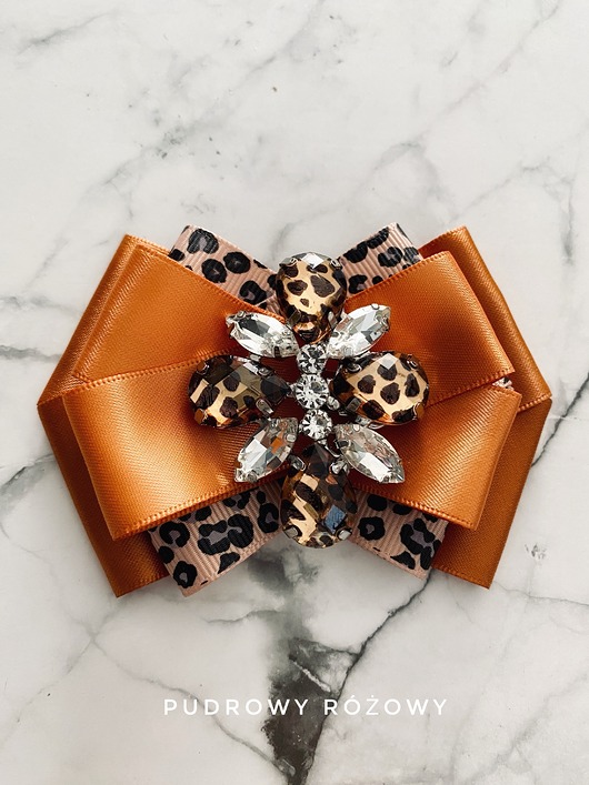 broszki Brosza z ozdobą z panterki Panterka