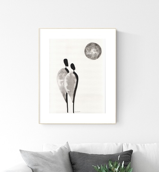 grafika 30X40 cm wykonana ręcznie MiniMalArt