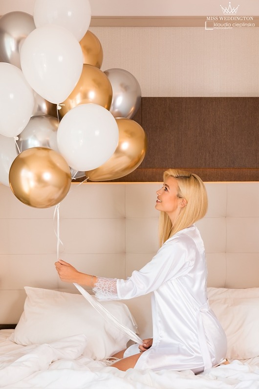 szlafroki damskie Szlafrok ślubny Bride  z koronką