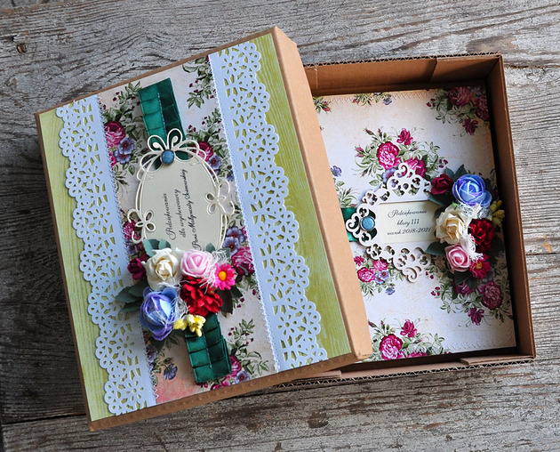 kartki scrapbooking Album z podziękowaniami dla nauczyciela