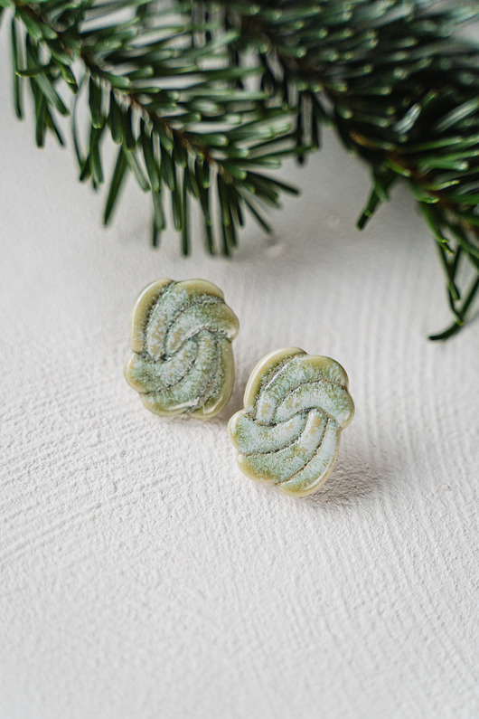 kolczyki ceramiczne Kolczyki porcelanowe BASIL