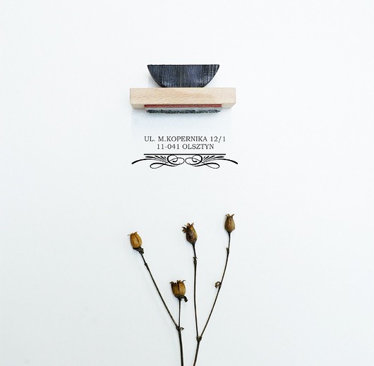 stemple Personalizowany drewniany stempel z adresem