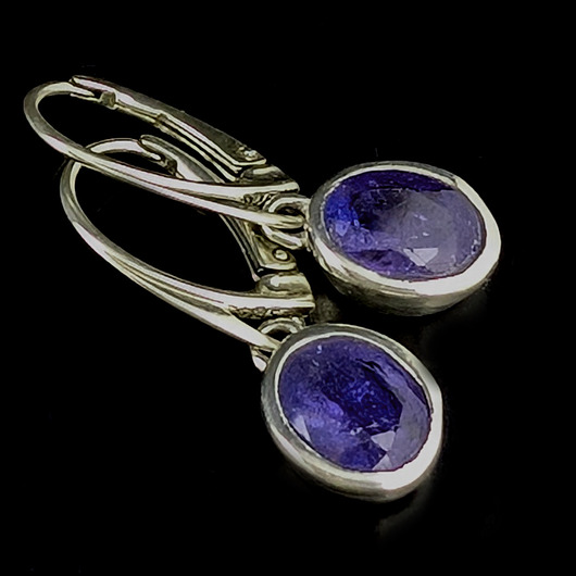 kolczyki srebrne Kolczyki srebrne Barocco- okazałe tanzanity