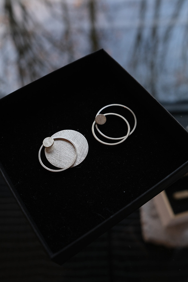 kolczyki srebrne Kolczyki RING Zestaw