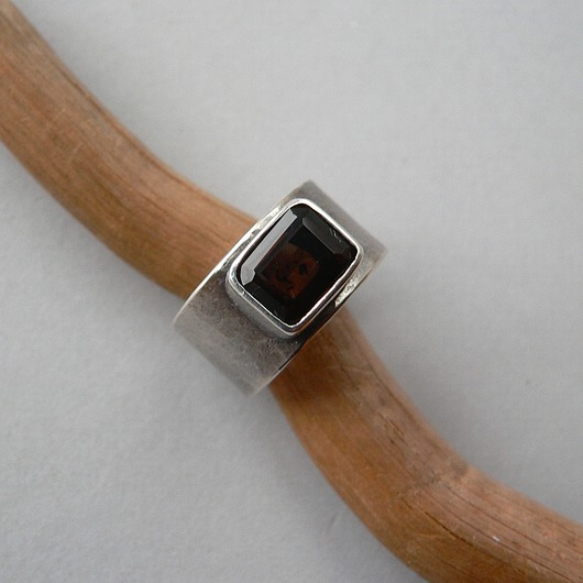 pierścionki srebrne Pierścionek -kwarc dymny-zamówienie-