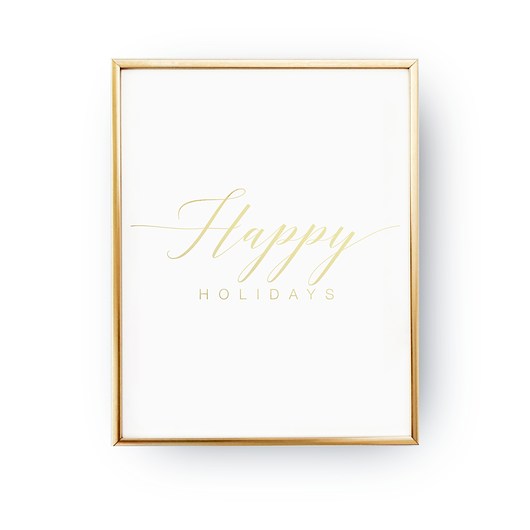 Happy Holidays, Plakat świąteczny ZlotePlakaty