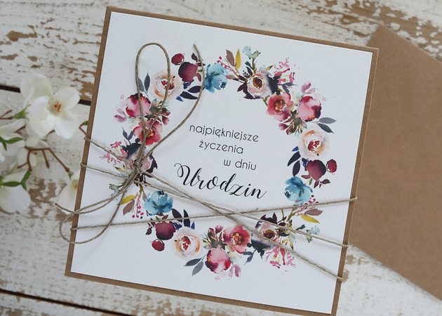 kartki scrapbooking Kartka urodzinowa