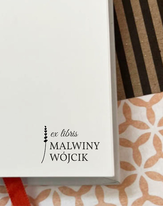 stemple Personalizowany drewniany stempel do książek - ex libris simple
