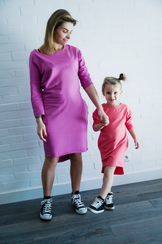 sukienki midi damskie ChicMom DRESS - ORCHID