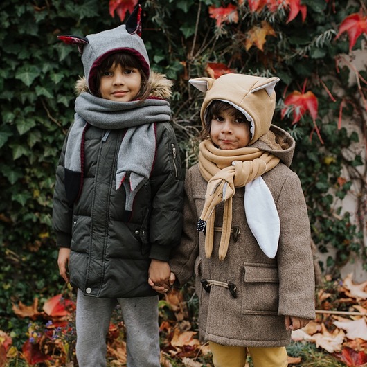 szale damskie Komplet szalik i czapka Lis