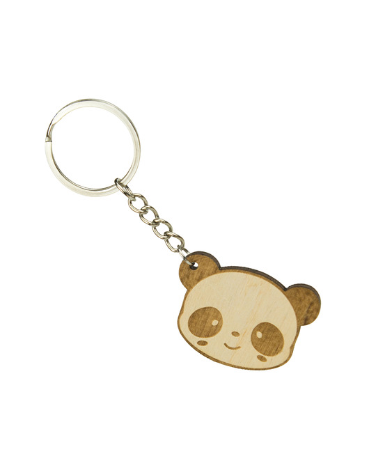 breloki Drewniany brelok do kluczy zawieszka panda