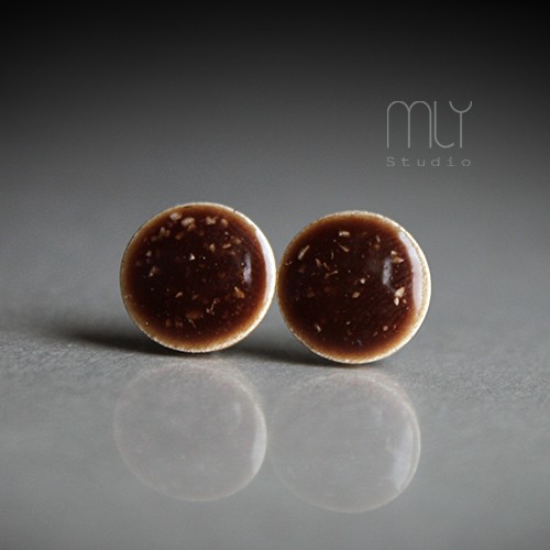 Czekoladowe 6mm/stal chirurgiczna/ Magda Łysiak