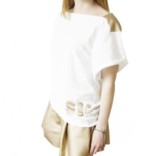 GoldWhite T-shirt Si Haute Fashion