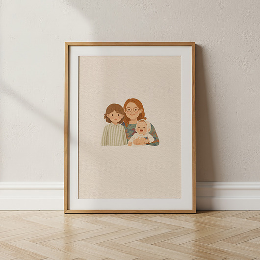 grafiki i ilustracje Personalizowany grafika na zamówienie (3 postacie)