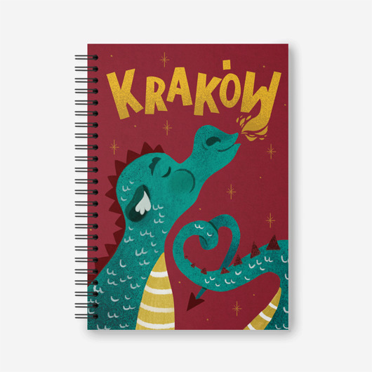 kalendarze i plannery Zeszyt A5 spirala SMOK OGIEŃ