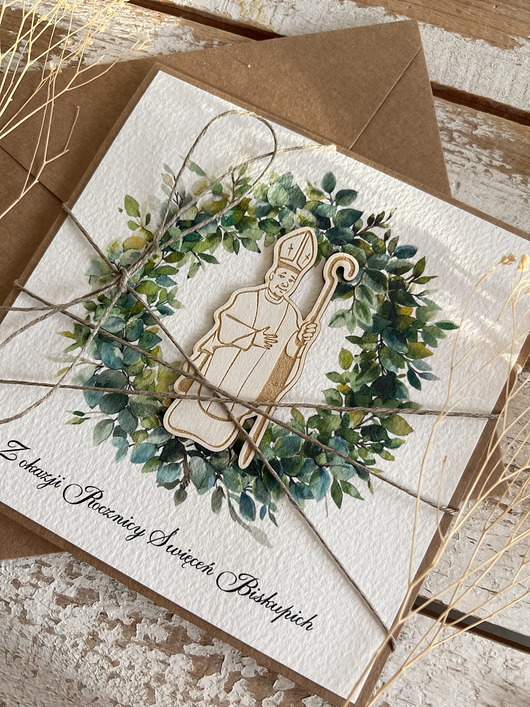 kartki scrapbooking Kartka z okazji rocznicy święceń biskupich (z)