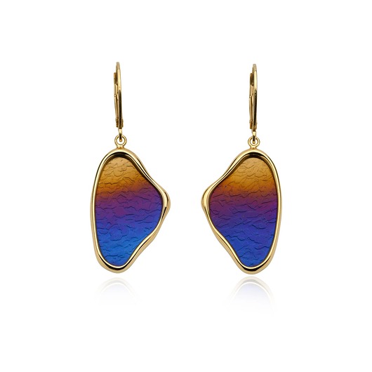 kolczyki pozłacane Kolczyki pozłacane srebrne 925 z tytanem kolorowym