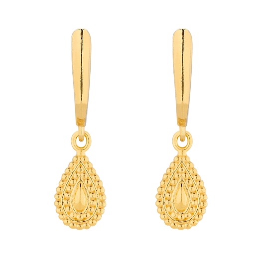 kolczyki pozłacane Złote kolczyki z łezkami