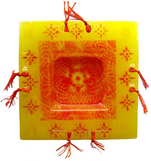 patera SZAFRAN I CHILI Borowska Glass Design