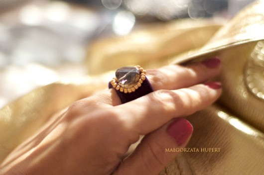 Gold & Purpure FlowerFelt Design
