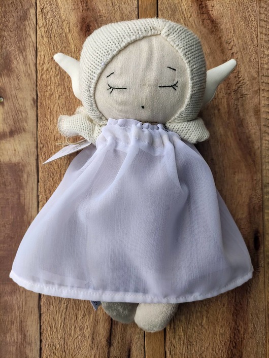 przytulanki dla niemowląt i dzieci Przytulanka welurowa Anioł handmade