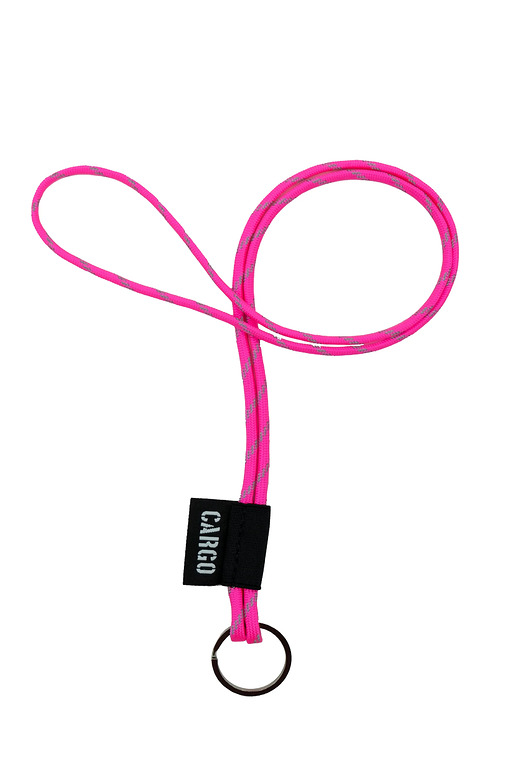 breloki Smycz Paracord NEON PINK z kółkiem