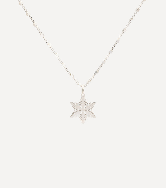 srebrne naszyjniki Naszyjnik srebrny ze śnieżynką Midnight Sky