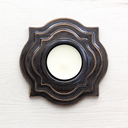 świeczniki i świece Lampion EMPIRE złoto-liliowo-czarny