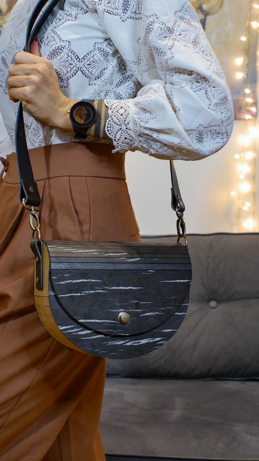 torby na ramię Torebka drewniana - TRE - model LAGUZ