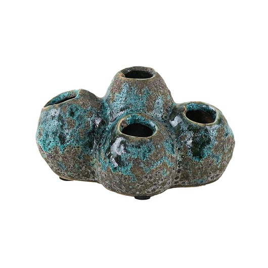 wazony Wazon ceramiczny - flower frog, duński design, lata 60, produkcja: Dania
