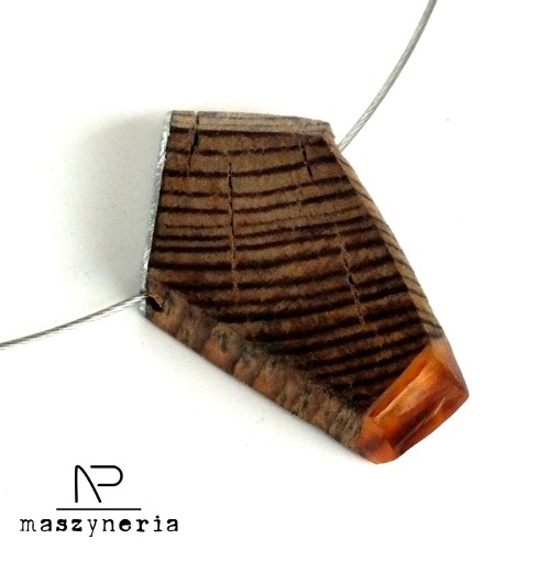 Wood&Amber Wisior Geometryczny Maszyneria