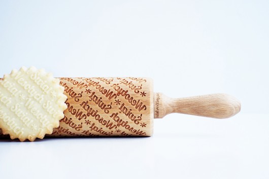 WESOŁYCH ŚWIĄT - wałek do wytłaczania ciastek Valek Rolling Pins