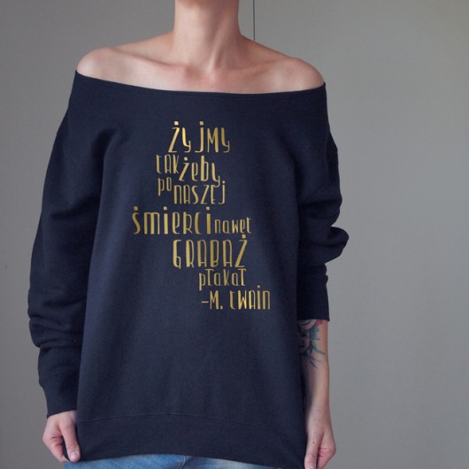Bluza Max Czarna Żyjmy tak1 ONE MUG A DAY