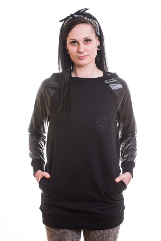 SOHO bluza damska black SLOGAN