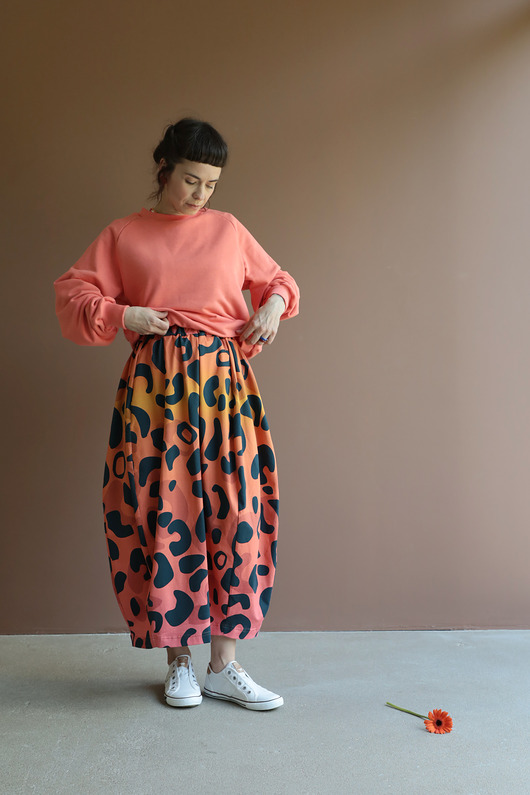 bluza bez kaptura damska Koralowa Bluza bez kaptura