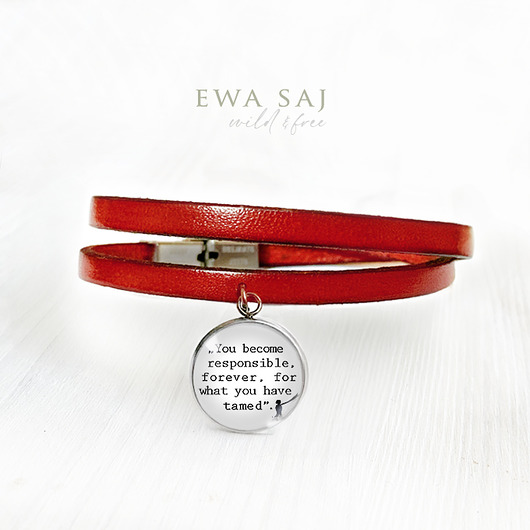 bransoletki ze szkła Little Prince - Odpowiedzialność EN - red bracelets