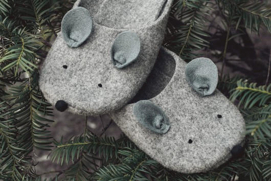 kapcie damskie Filcowe kapcie myszy rozm. 37