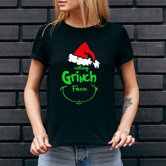 t-shirt damskie Koszulka damska organiczna Grinch