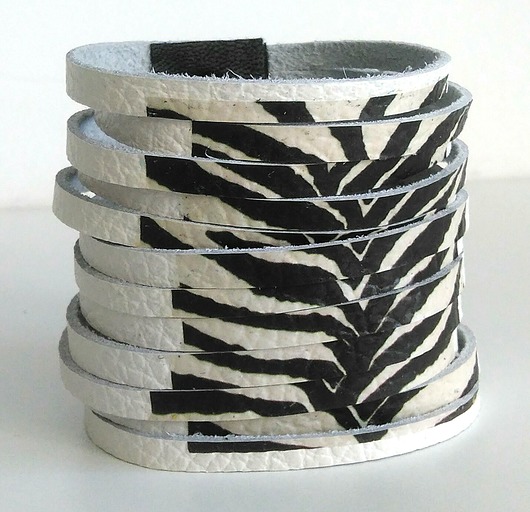 skórzana bransoletka-zebra Karolina Hady Surowiec