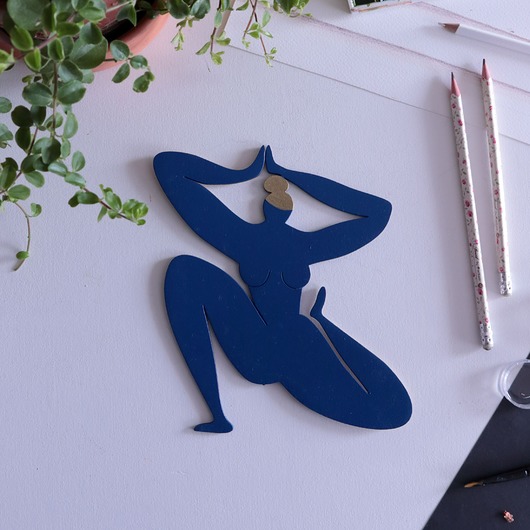 Ozdoby na ścianę Dekor kobieta blue