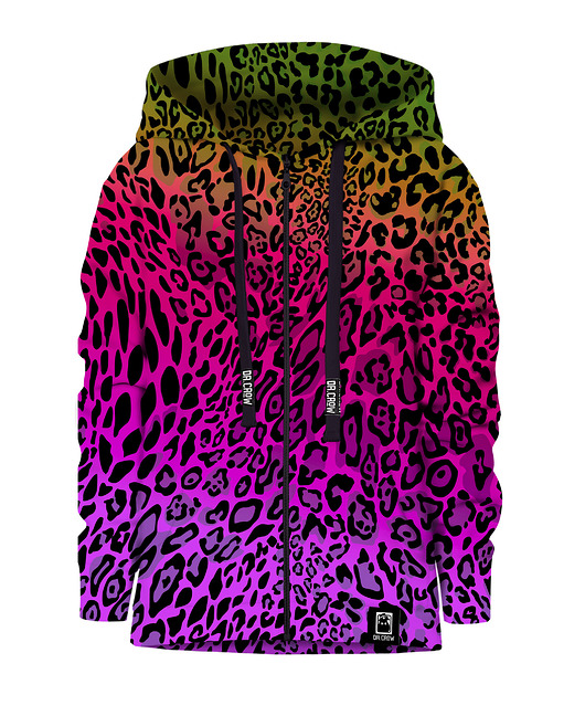 bluzy dla dziewczynki Bluza Zamek Dziewczynka DR.CROW Multicolor Leopard
