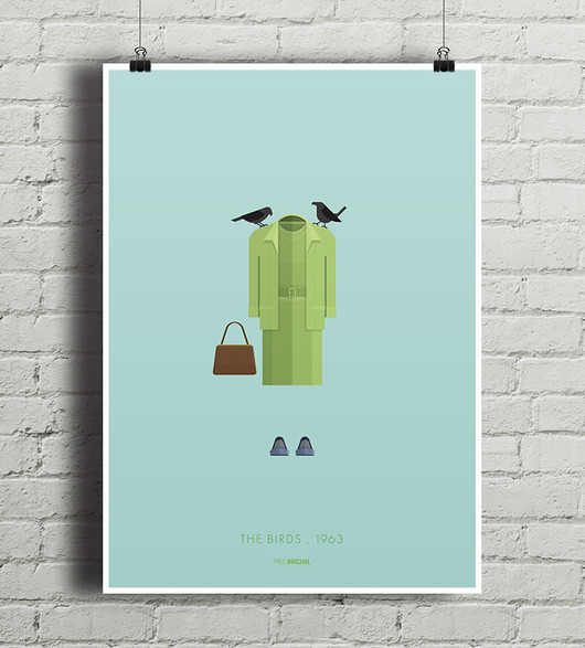 The Birds - Hitchcock - plakat A4 minimalmill