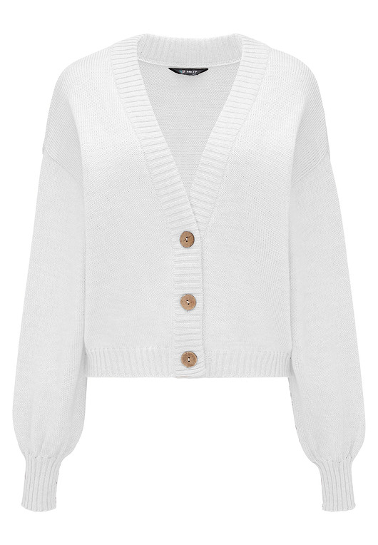 kardigany damskie Kardigan Wool Me Tender Biały 100% Wełna Merino