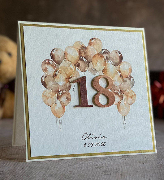 kartki scrapbooking Kartka na 18 urodziny, BH 20