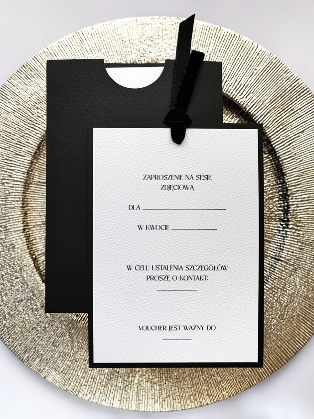 kartki scrapbooking Voucher na sesję zdjęciową 5szt